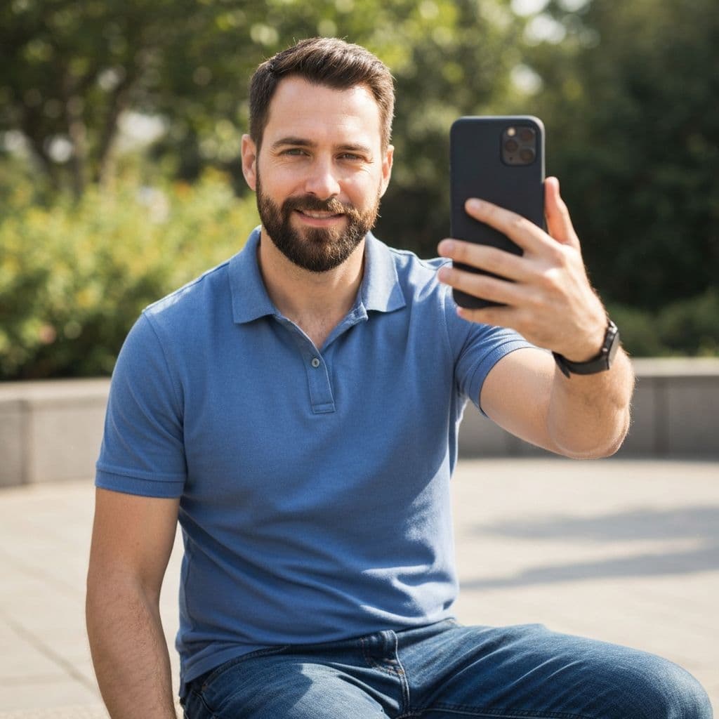 Original selfie before the AI transformation